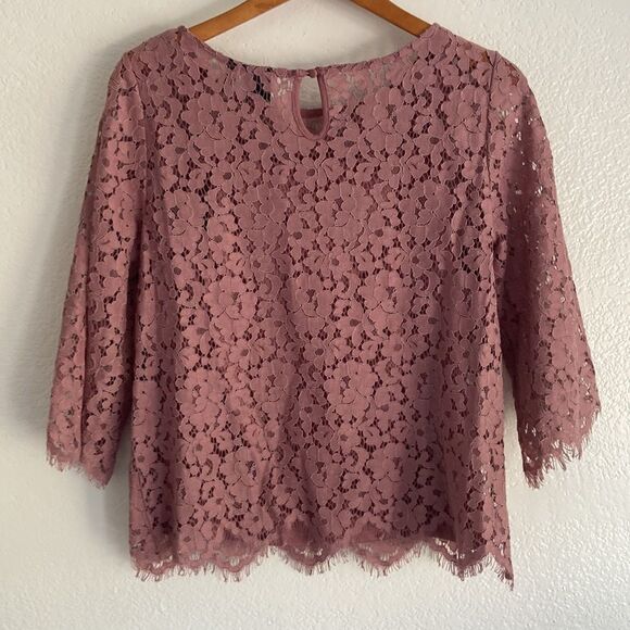 NWOT Rafaela lace pink blouse size S - Picture 6 of 7